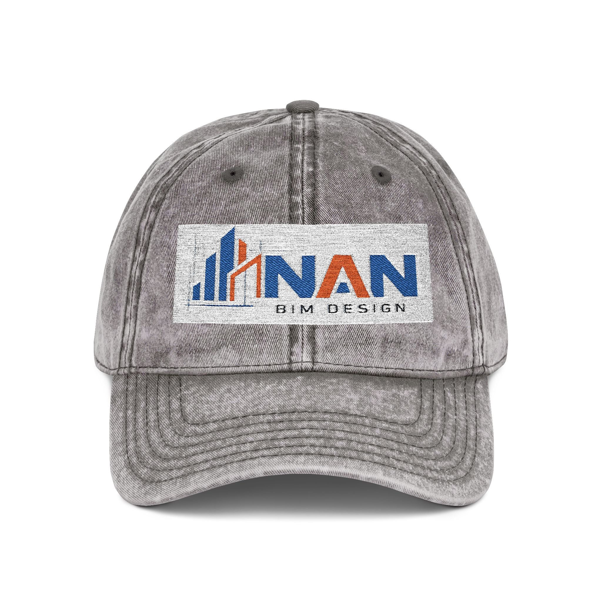 Vintage Embroidered Cap — Distressed NAN Logo Baseball Hat