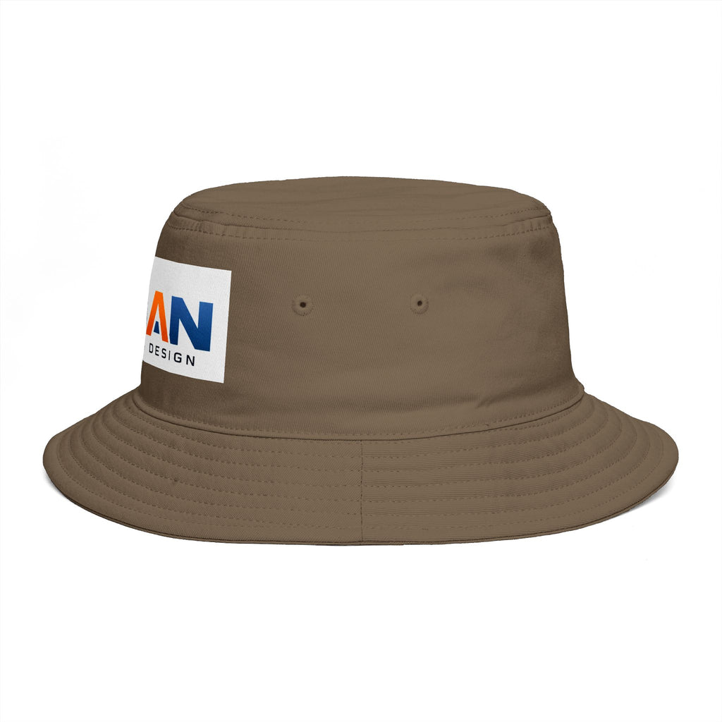 Bucket Hat — NAN BIM Design Logo Embroidered Brown Bucket Hat