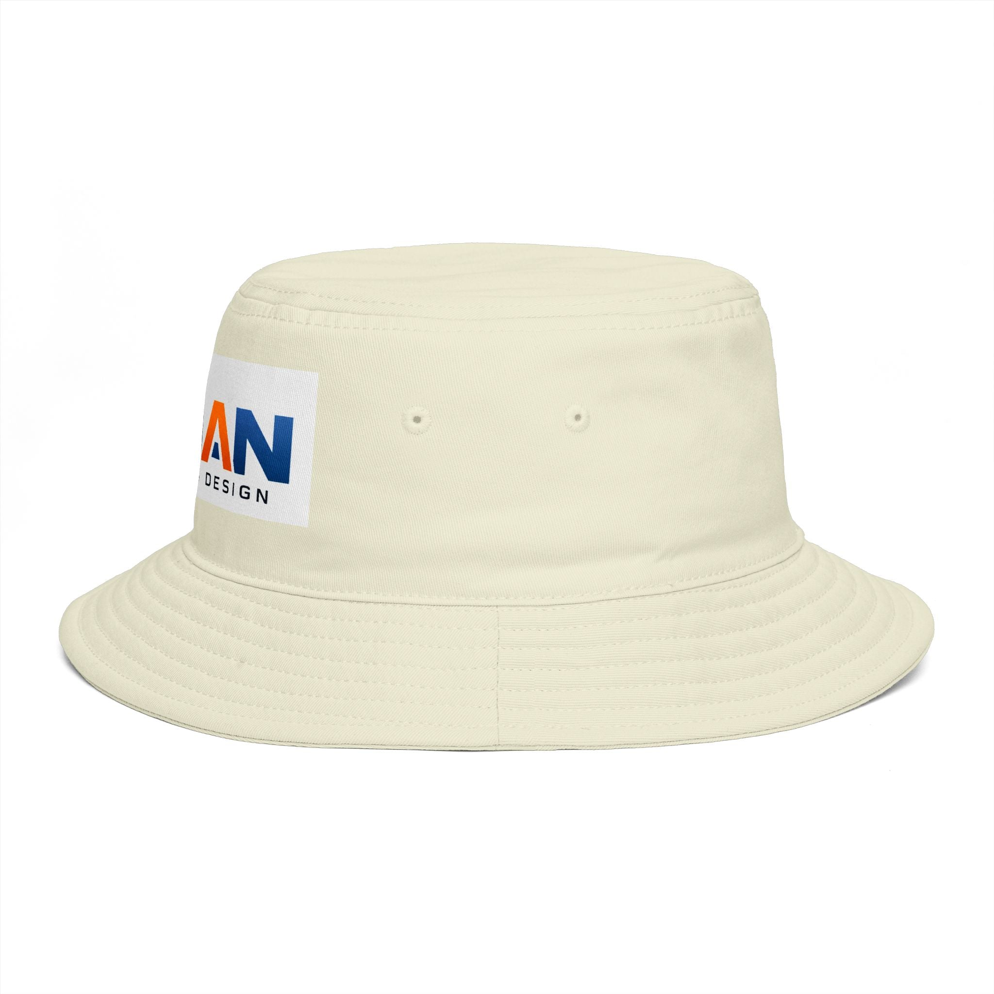 Bucket Hat — NAN BIM Design Logo Embroidered Brown Bucket Hat