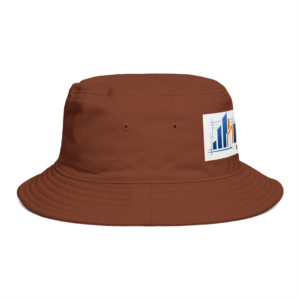 Bucket Hat — NAN BIM Design Logo Embroidered Brown Bucket Hat