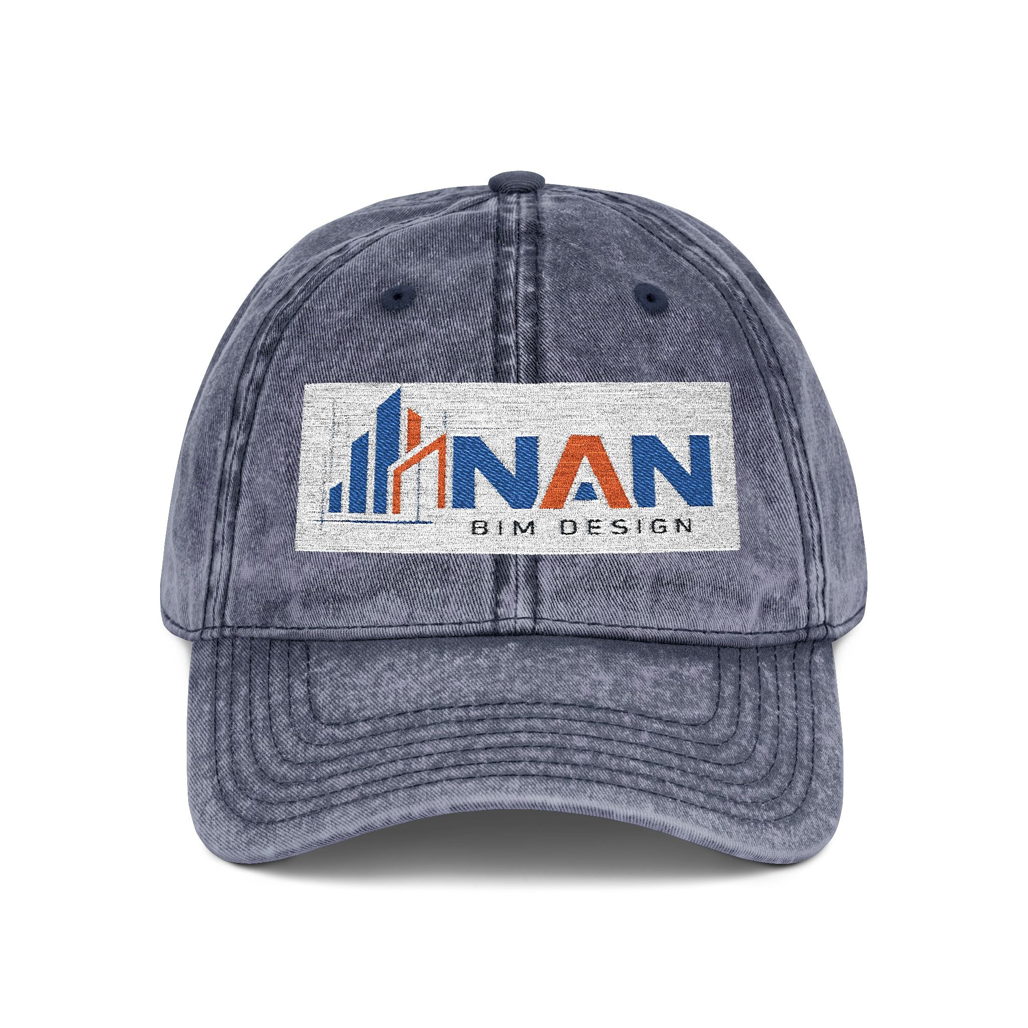 Vintage Embroidered Cap — Distressed NAN Logo Baseball Hat