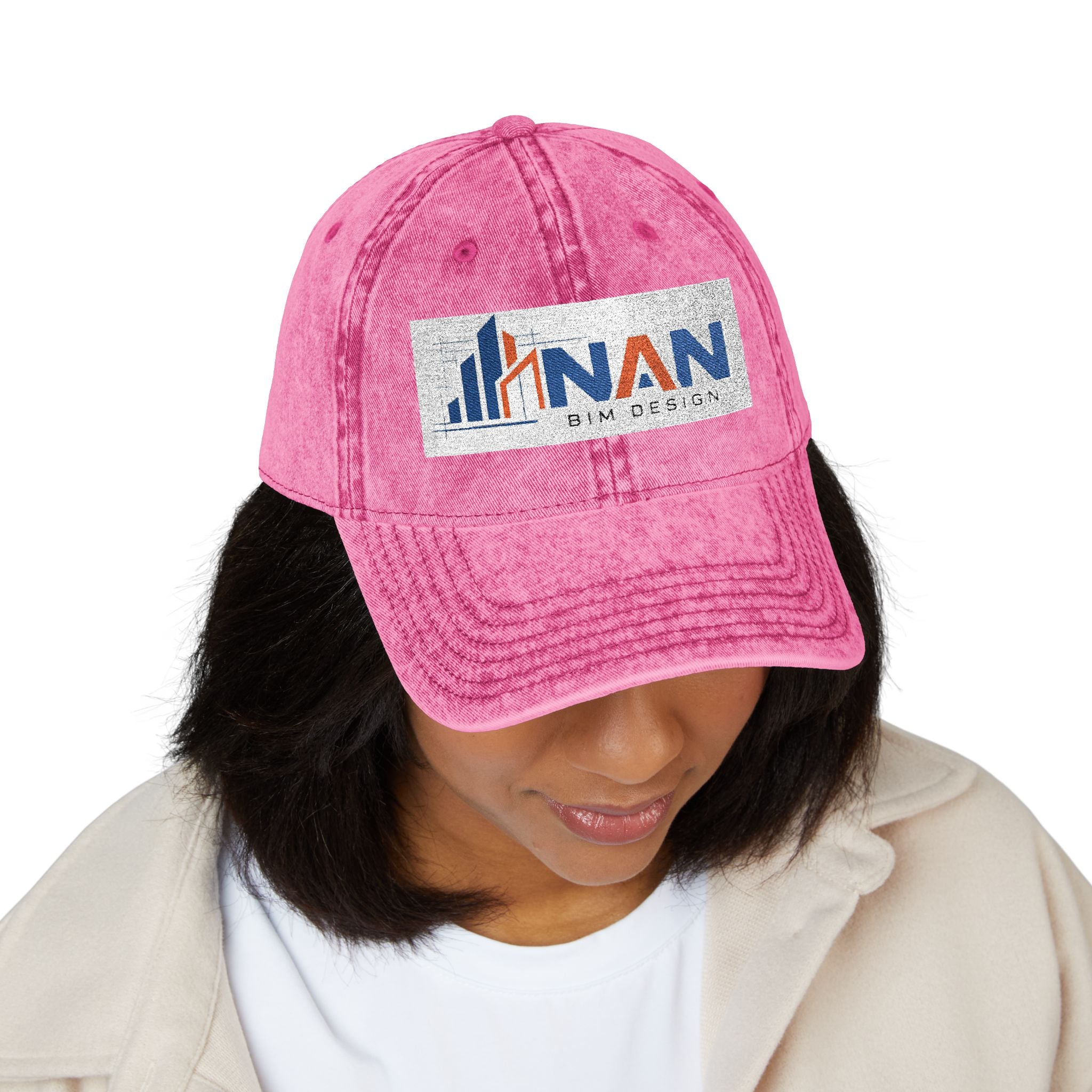 Vintage Embroidered Cap — Distressed NAN Logo Baseball Hat
