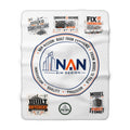 Sherpa Fleece Blanket — NAN BIM Design Logo Plush Throw for Construction Professionals