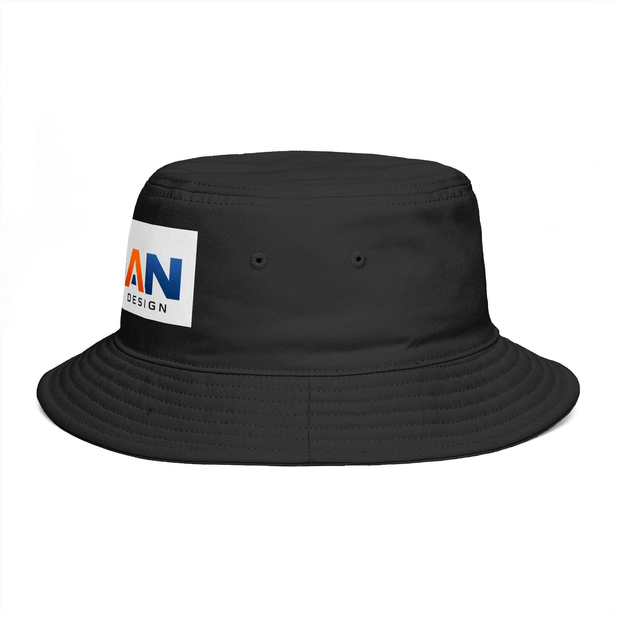 Bucket Hat — NAN BIM Design Logo Embroidered Brown Bucket Hat
