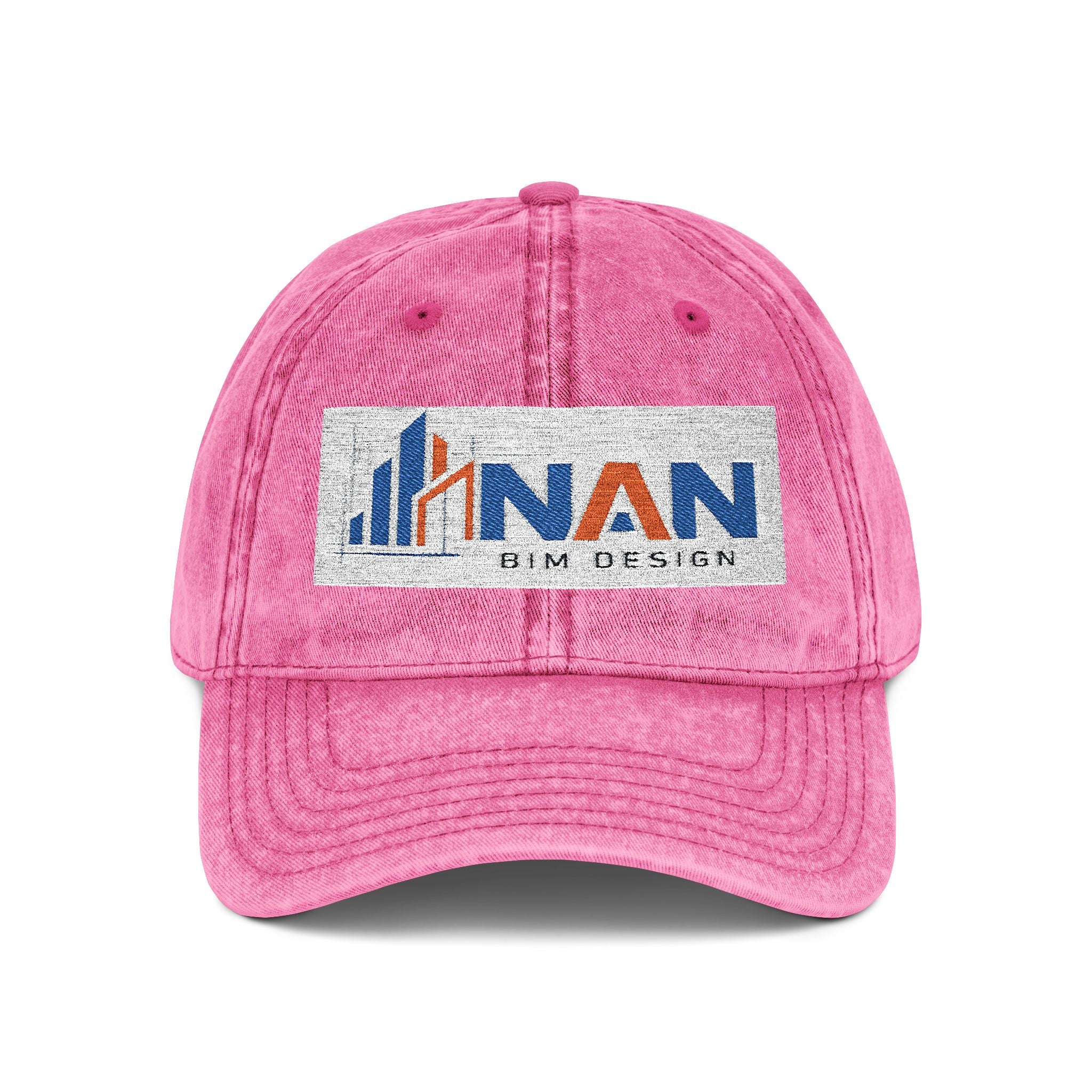 Vintage Embroidered Cap — Distressed NAN Logo Baseball Hat
