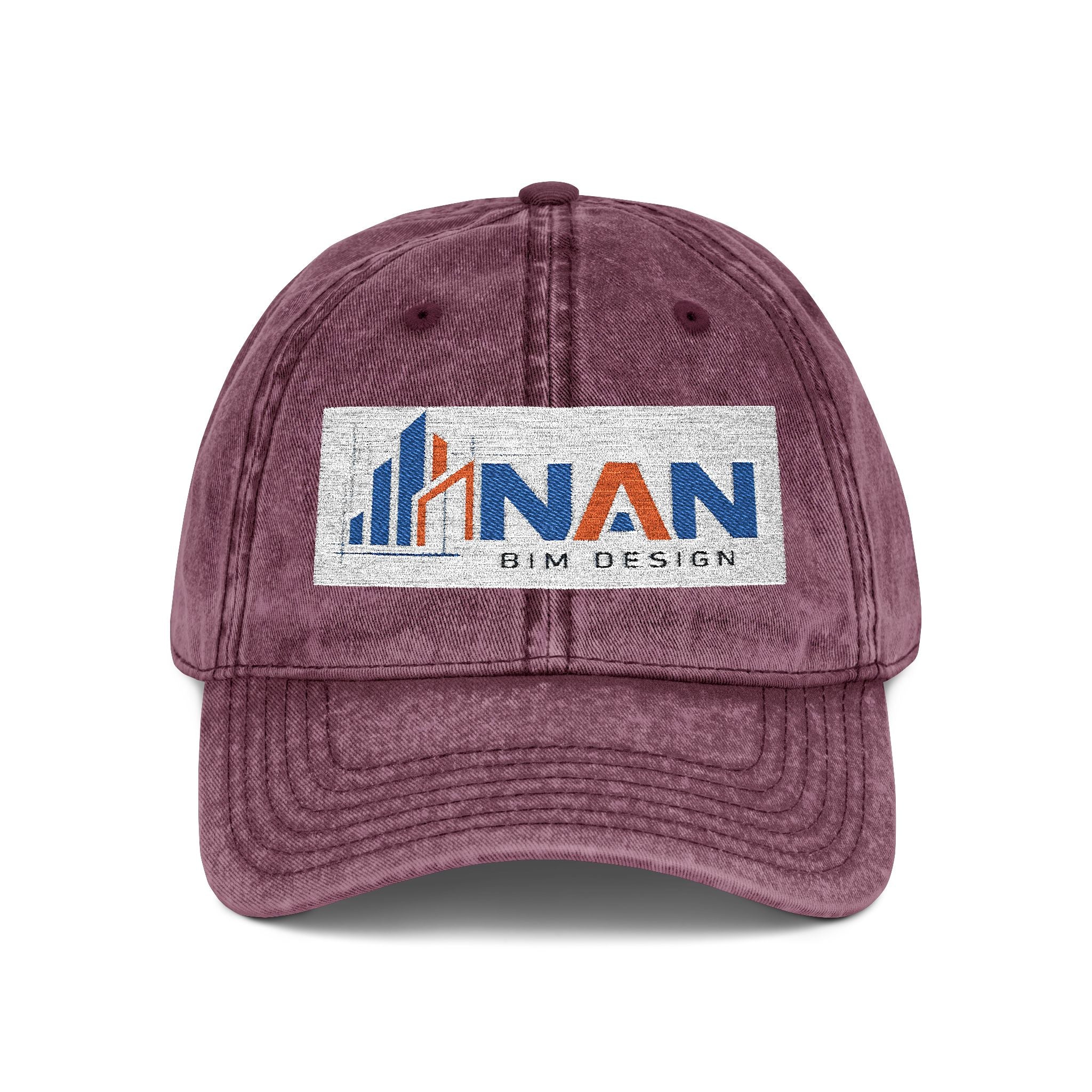 Vintage Embroidered Cap — Distressed NAN Logo Baseball Hat