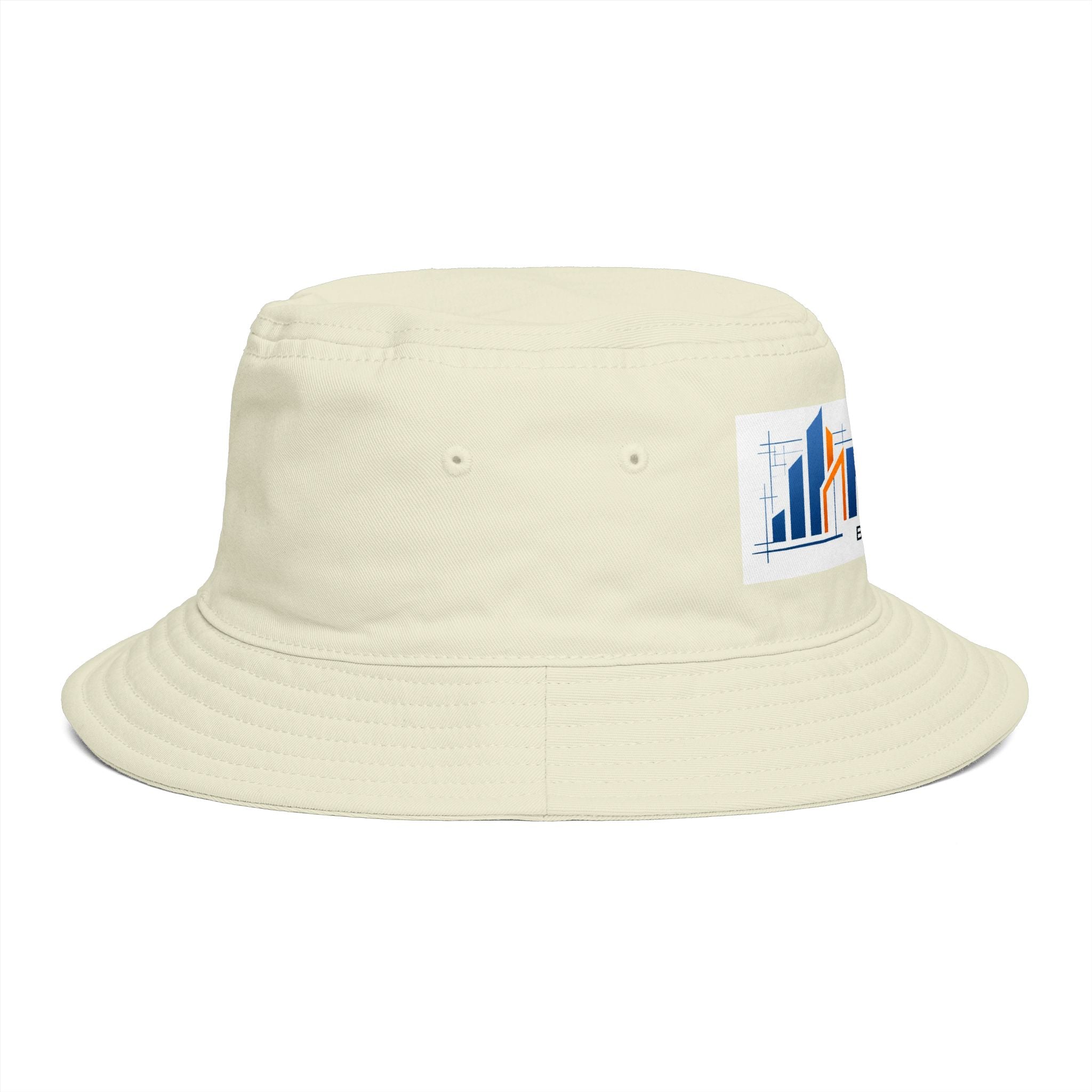 Bucket Hat — NAN BIM Design Logo Embroidered Brown Bucket Hat