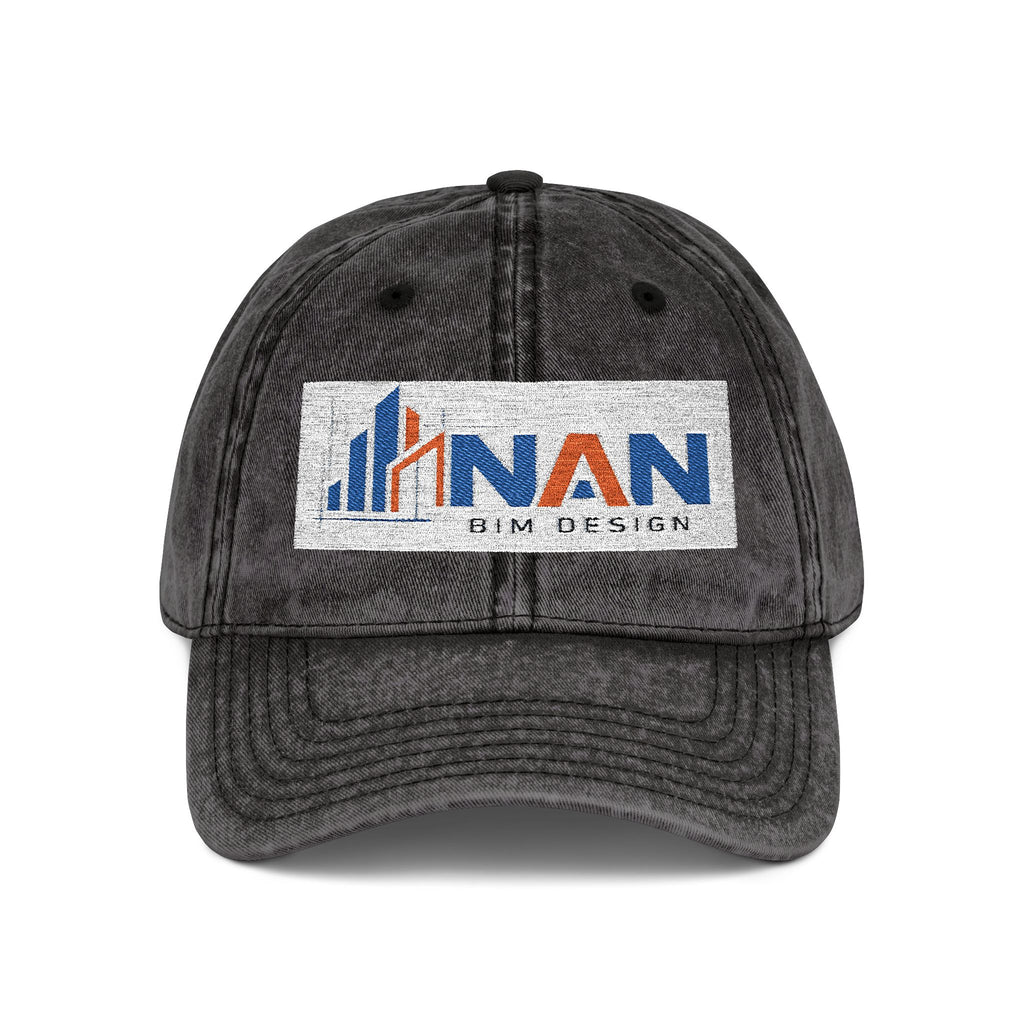 Vintage Embroidered Cap — Distressed NAN Logo Baseball Hat
