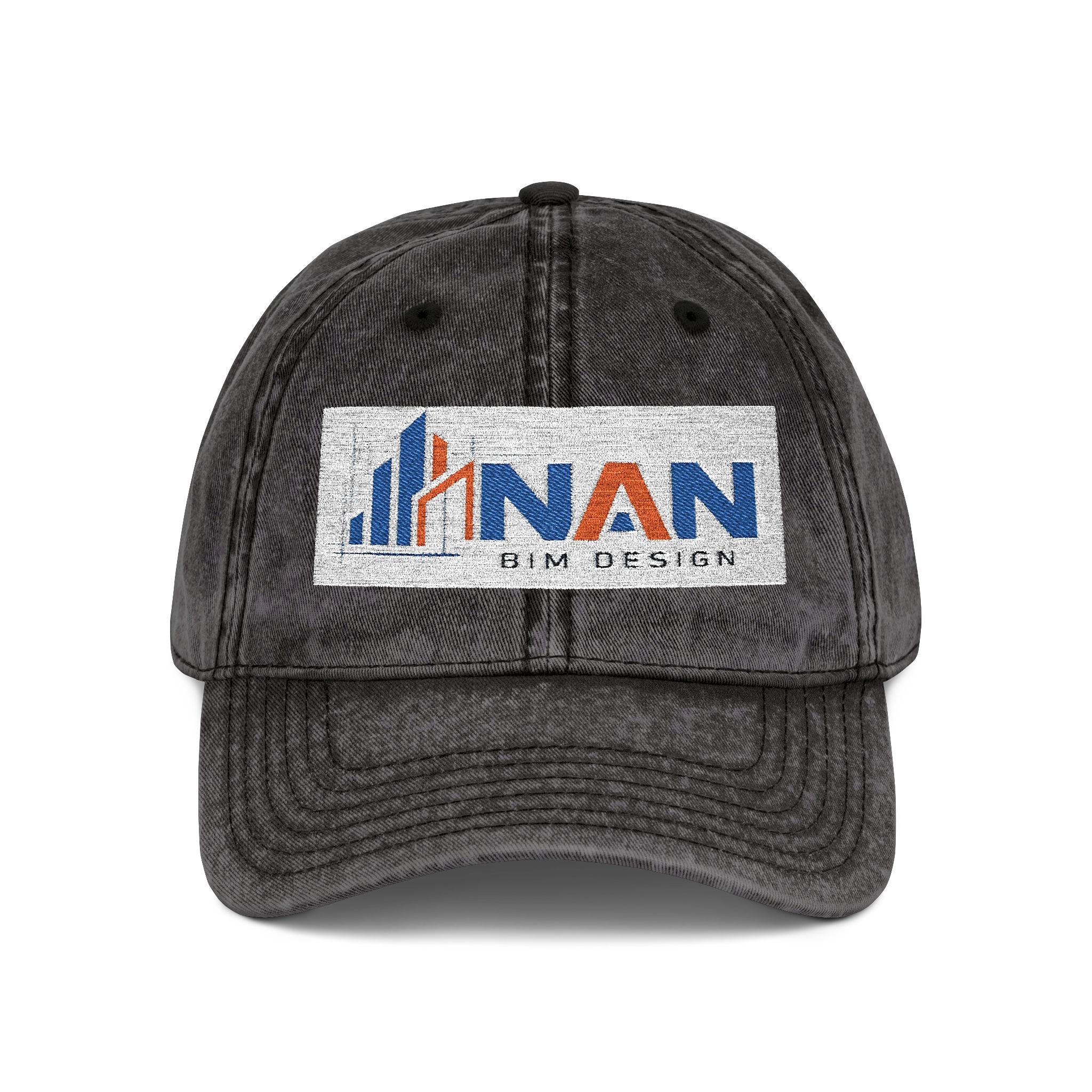 Vintage Embroidered Cap — Distressed NAN Logo Baseball Hat