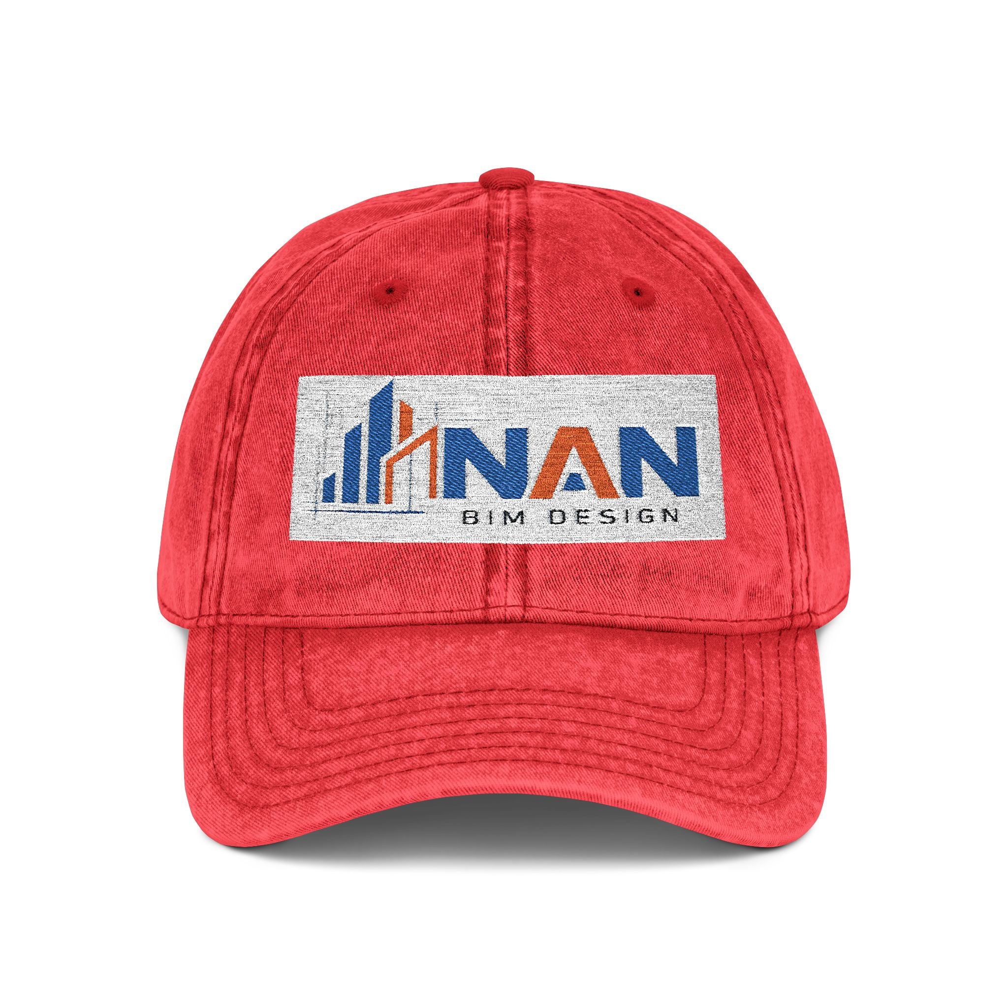 Vintage Embroidered Cap — Distressed NAN Logo Baseball Hat