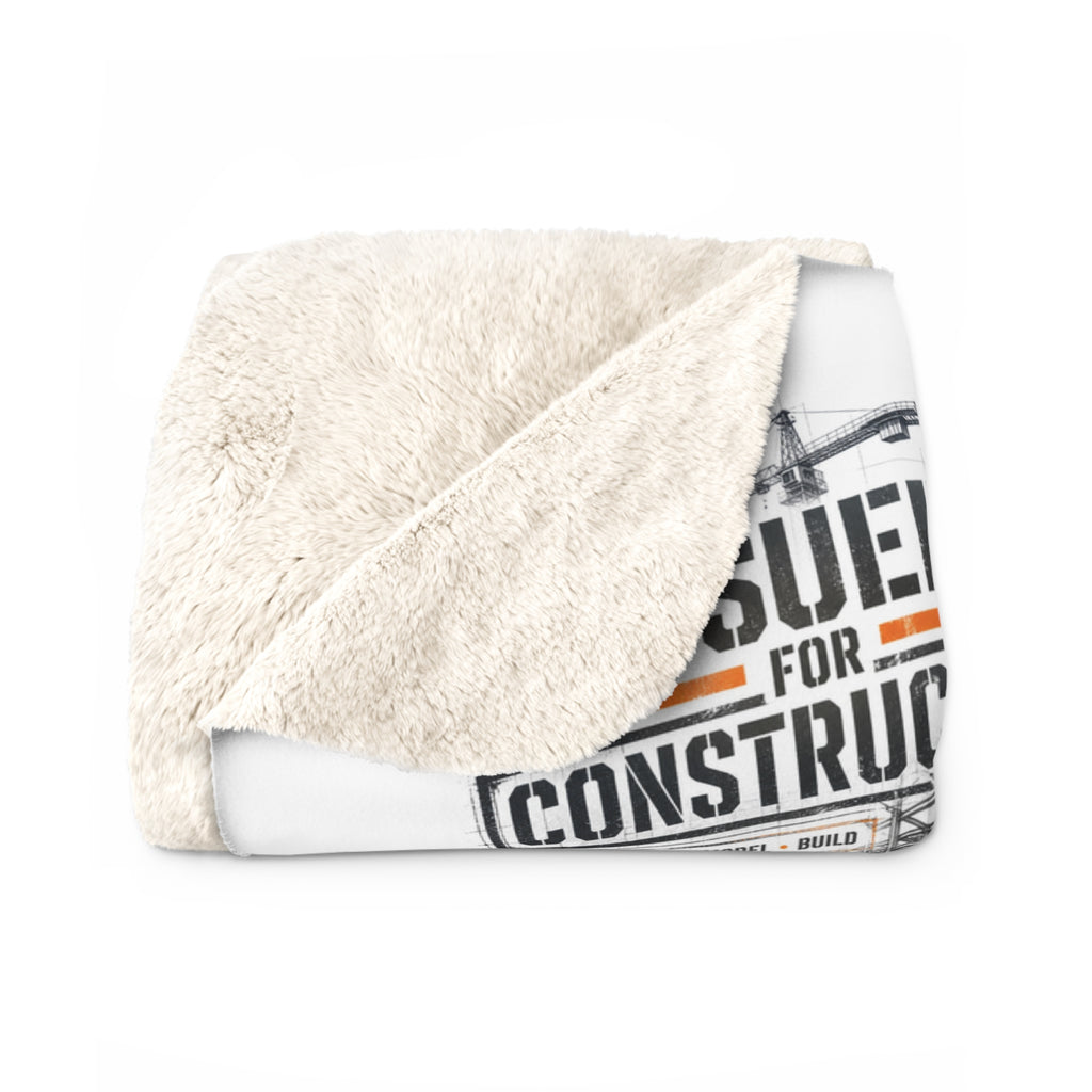 Sherpa Fleece Blanket — NAN BIM Design Logo Plush Throw for Construction Professionals