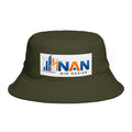 Bucket Hat — NAN BIM Design Logo Embroidered Brown Bucket Hat